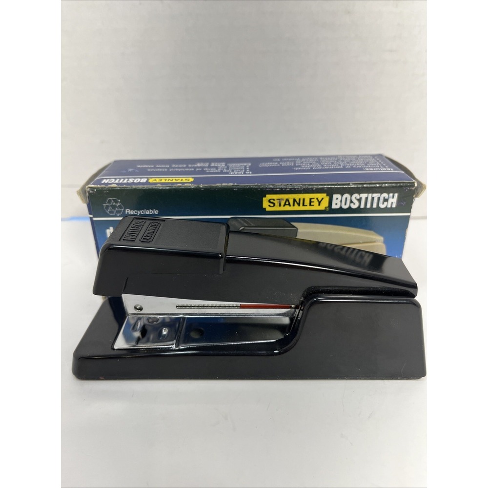 Bostitch Model B400 Black Metal Desktop Stapler Vintage Small With Box